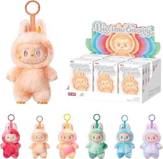 POP MART Labubu The Monsters Big into Energy Series-Vinyl Plush Pendant Blind Box, 6PCs Blind Box Figures, Random Design Action Figures Collectible Toys Home Decorations, Whole Set