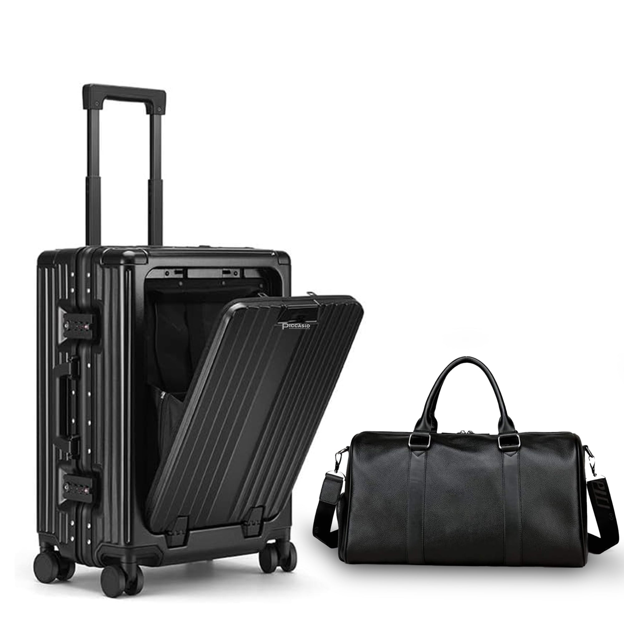 Travel Luggage with Spinner Wheels, Power bank installed, Laptop pocket