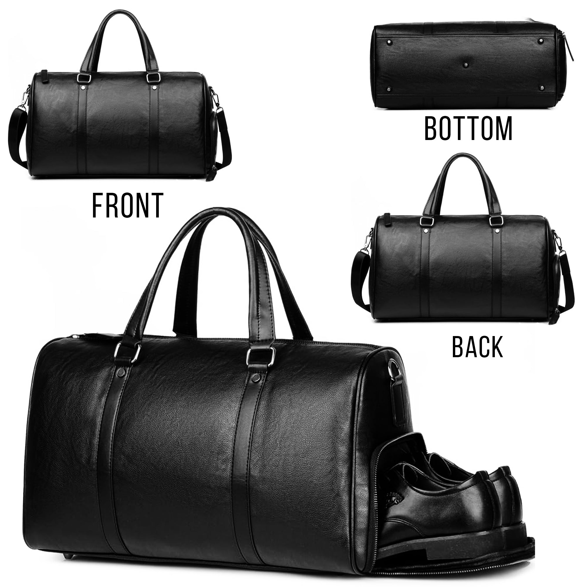 Genuine Leather Duffel Bag Travel Weekender Overnight Luggage Tote Duffle Bags for Men