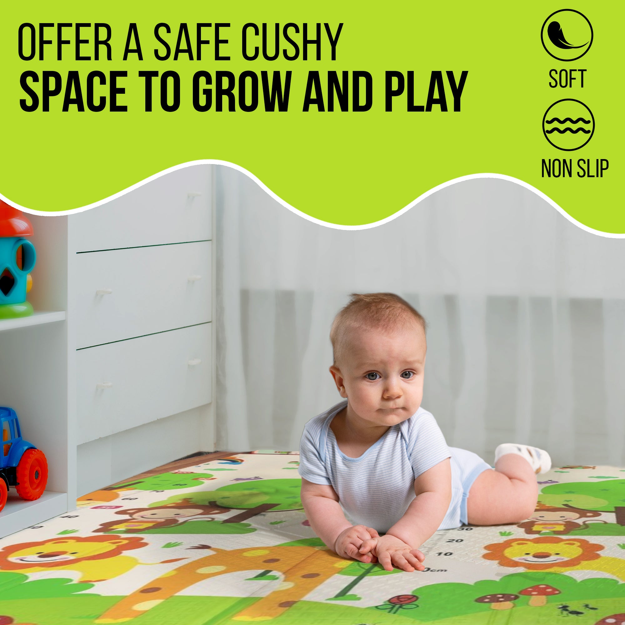 Children Play Mat Baby Crawling Mat Double-Sided Waterproof 76.8