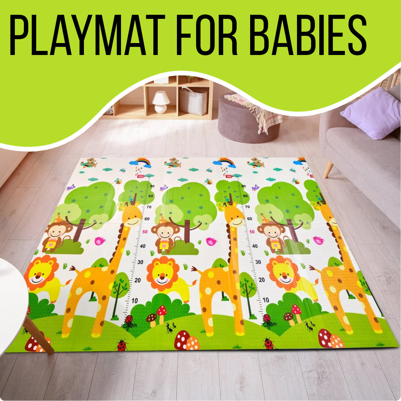Children Play Mat Baby Crawling Mat Double-Sided Waterproof 76.8