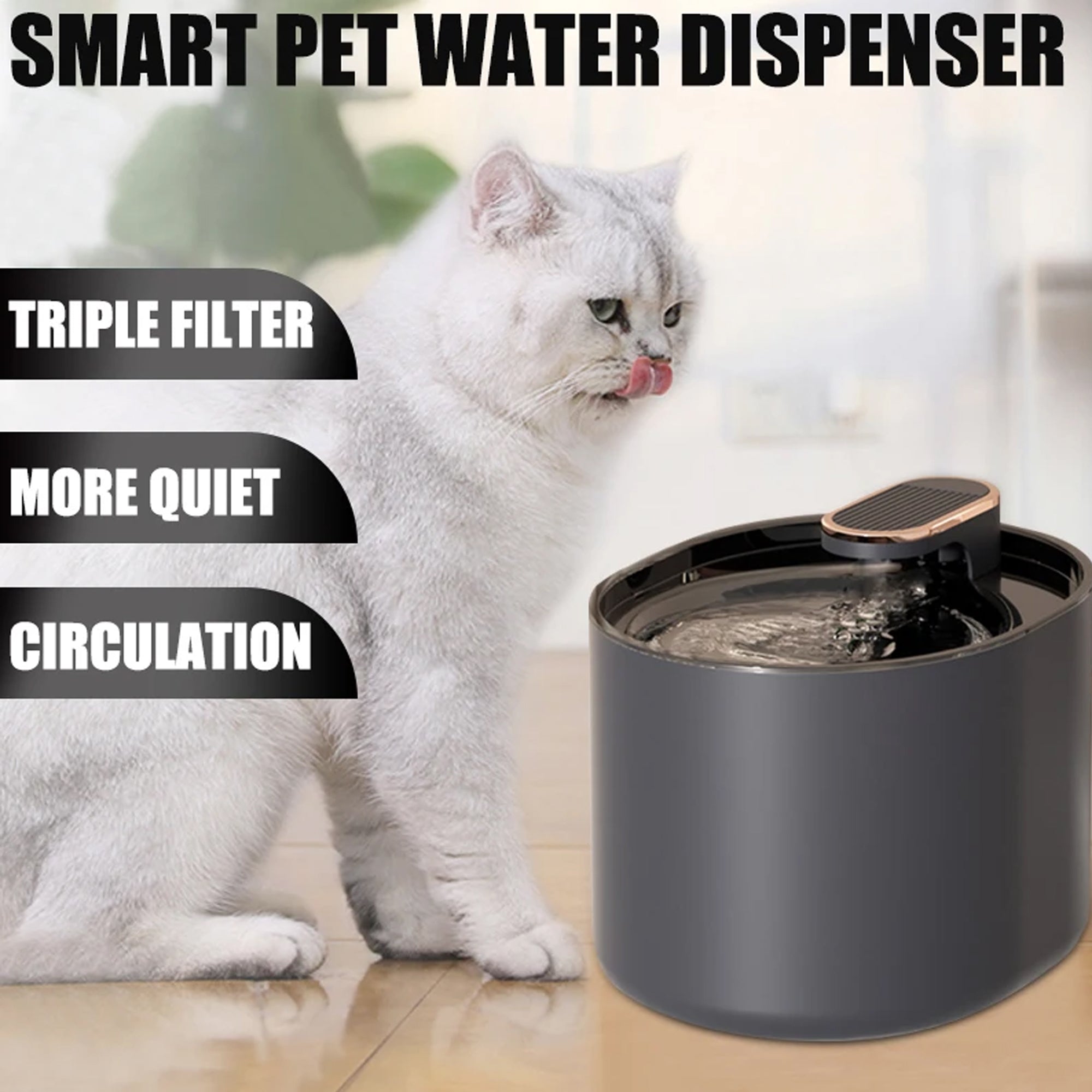 Cat water box Ultra Quiet LED Automatic Water Fountain with 7 Filters, Best Care Cat
