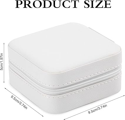XZUZ Small Travel Jewelry Box With Mirror, Portable Jewelry organizer Display Storage Box for Earrings Rings Necklaces, Jewelry ase for female Girls (Pink 2pcs)