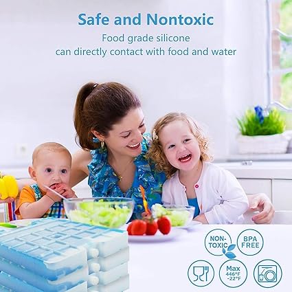 PICCASIO Ice Pack Reusable Thin Can Be Placed in Lunch Box Cooler Freezer to Keep Cold Suitable For Cooler Bag For Work & School.