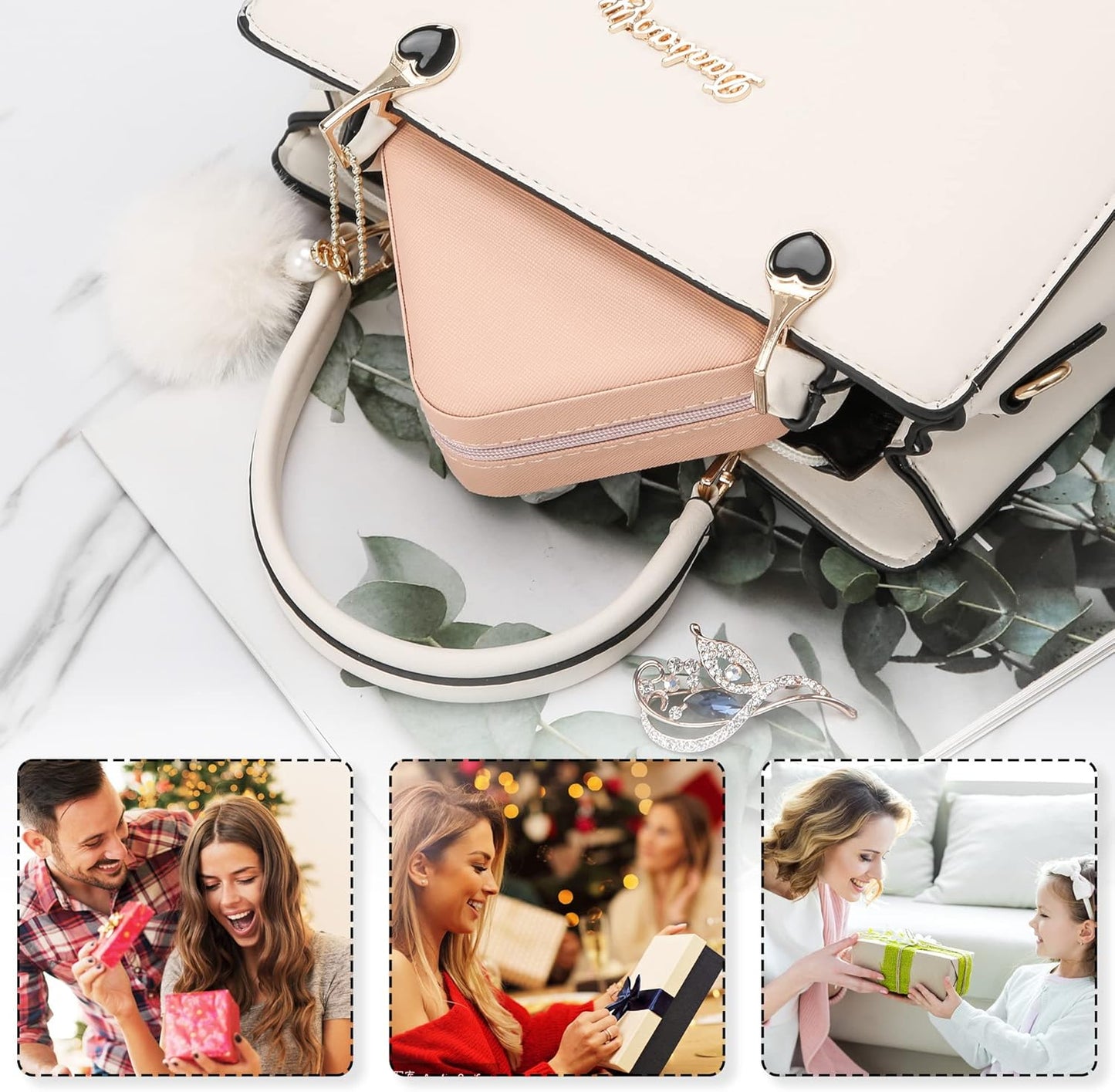 XZUZ Small Travel Jewelry Box With Mirror, Portable Jewelry organizer Display Storage Box for Earrings Rings Necklaces, Jewelry ase for female Girls (Pink 2pcs)