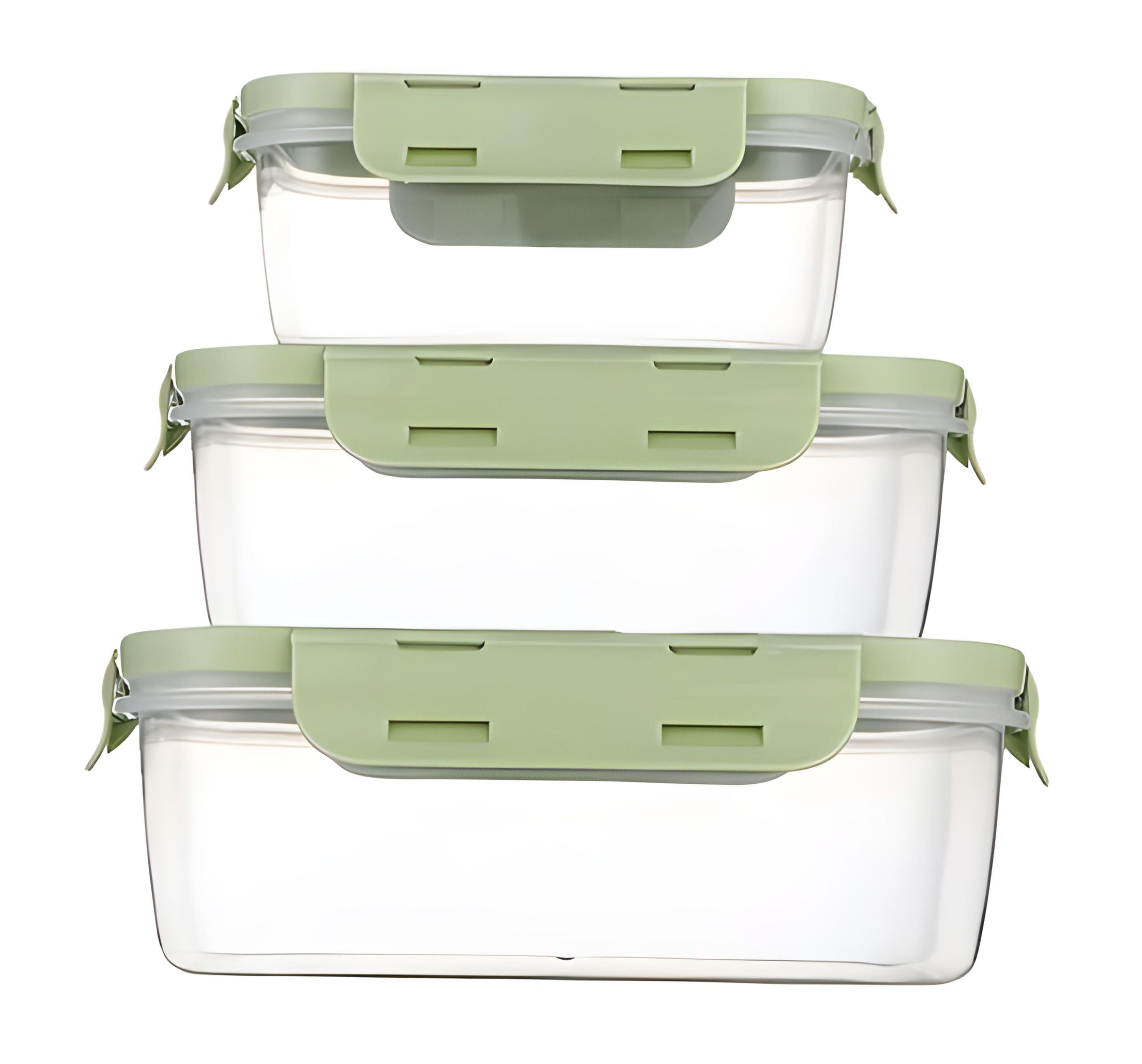 Green Rectangular Food Storage Containers with Leak-Proof Lids -6 large ice pack Microwave & Dishwasher Safe