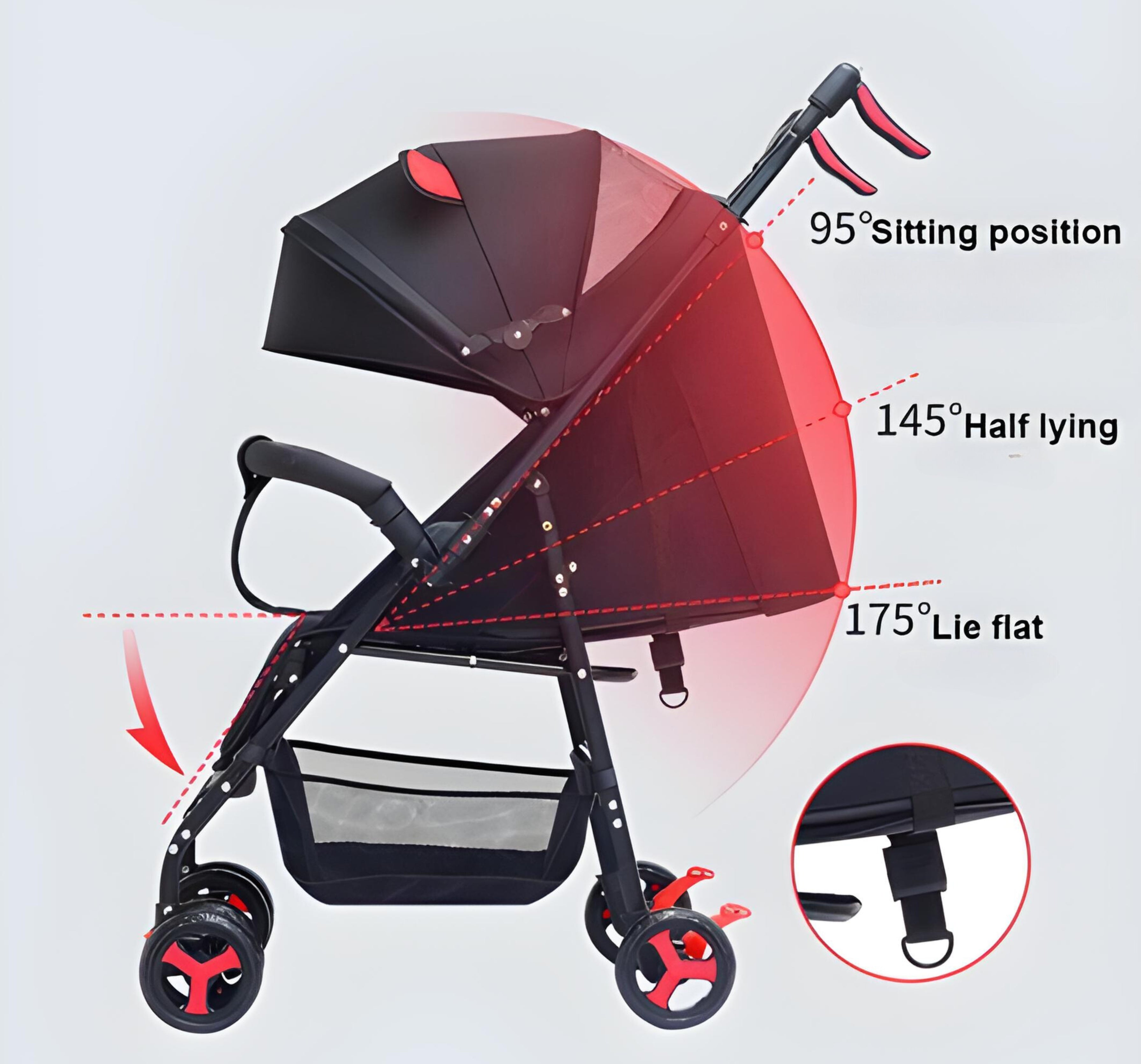 Two-way stroller in summer light folding stroller foreign trade high view stroller close with one button