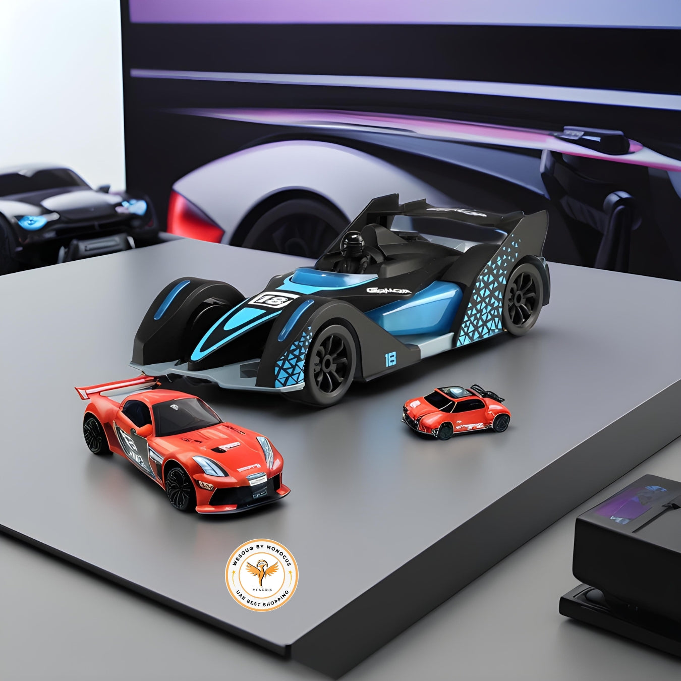 Remote Control Racing Car, RC Cars for Kids,Buggy with Rear Fog Stream LED Lights Music