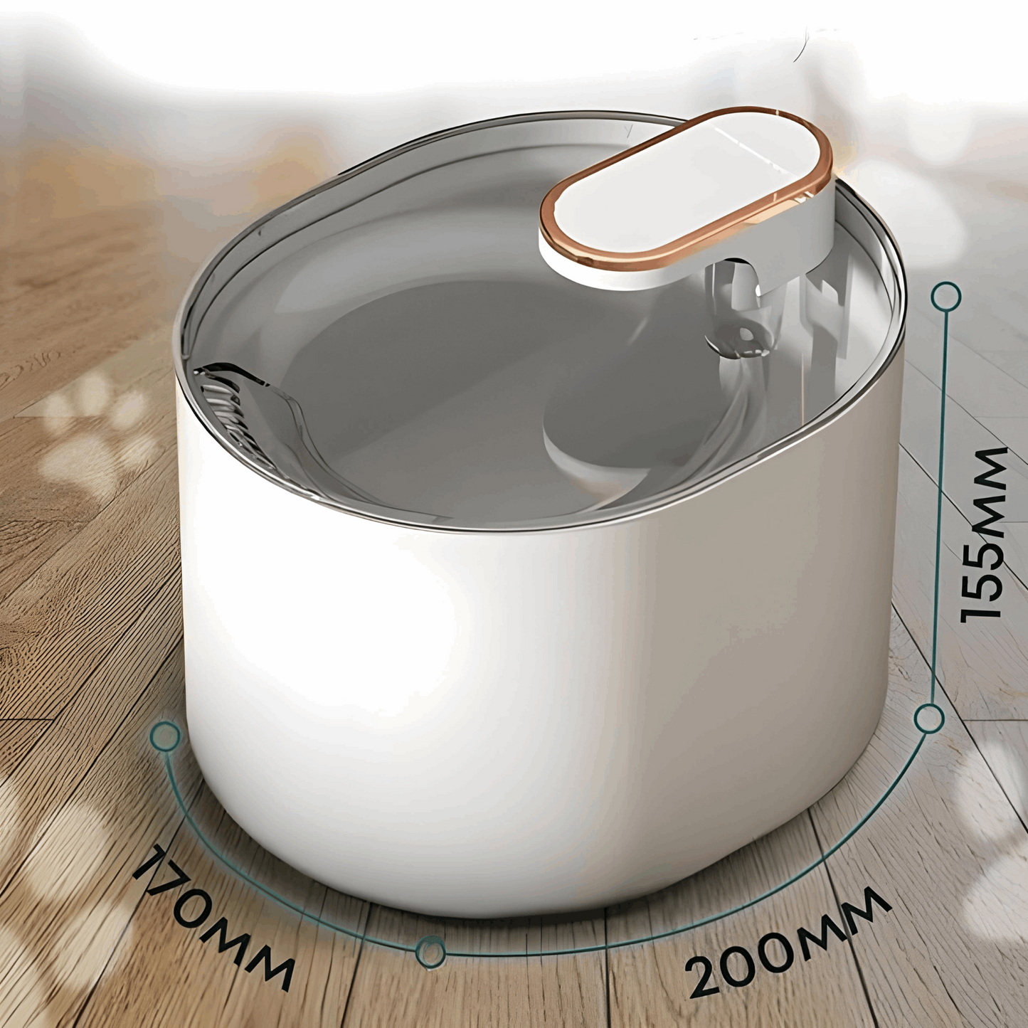 WESOUQ™ Cat Water Fountain - Pet Water Dispenser with Filter for Hygienic, 3L Automatic Dispenser,